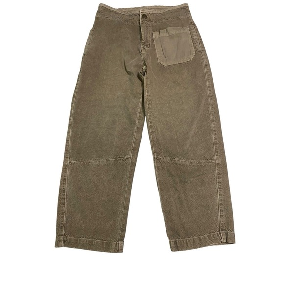 Current / Elliott Pants - Current/Elliott The Woven Military Pant Size 0 Stone Grey Utility Wide Leg Crop